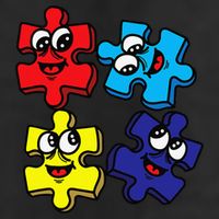Autism Awareness With Smiling Puzzles Golf Towel