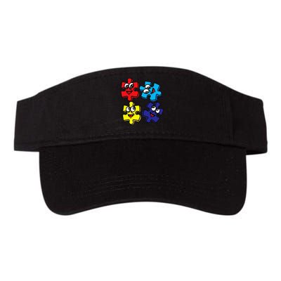 Autism Awareness With Smiling Puzzles Visor