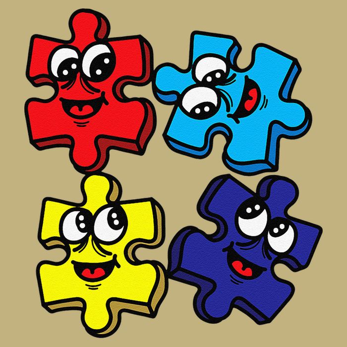 Autism Awareness With Smiling Puzzles Long Sleeve Shirt