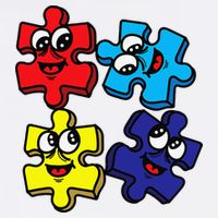 Autism Awareness With Smiling Puzzles Garment-Dyed Sweatshirt