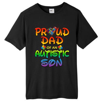 Autism Awareness Wear Proud Dad Of Son Gift Tall Fusion ChromaSoft Performance T-Shirt