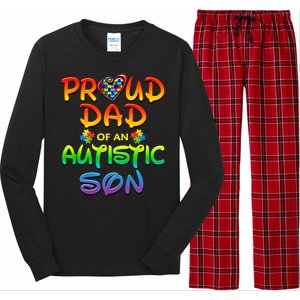 Autism Awareness Wear Proud Dad Of Son Gift Long Sleeve Pajama Set