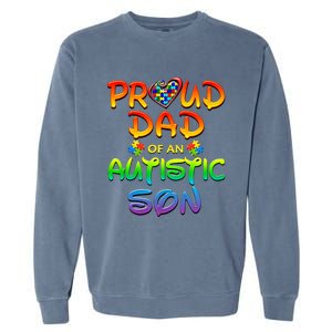 Autism Awareness Wear Proud Dad Of Son Gift Garment-Dyed Sweatshirt