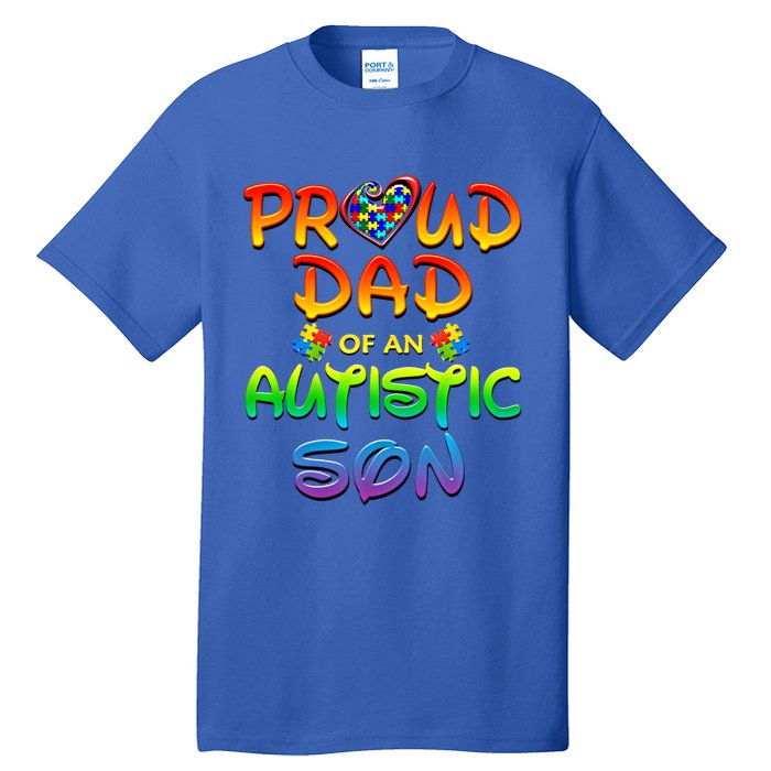 Autism Awareness Wear Proud Dad Of Son Gift Tall T-Shirt