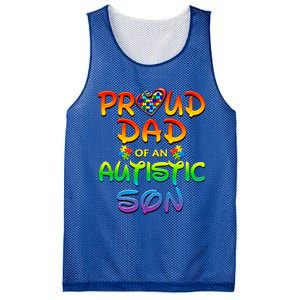 Autism Awareness Wear Proud Dad Of Son Gift Mesh Reversible Basketball Jersey Tank