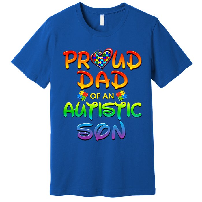 Autism Awareness Wear Proud Dad Of Son Gift Premium T-Shirt