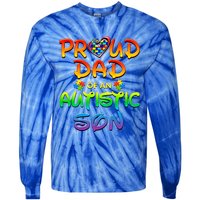 Autism Awareness Wear Proud Dad Of Son Gift Tie-Dye Long Sleeve Shirt