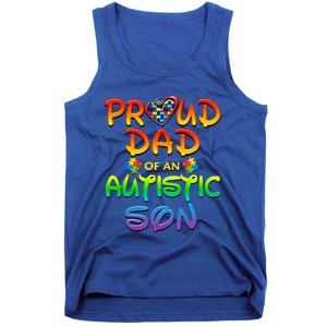 Autism Awareness Wear Proud Dad Of Son Gift Tank Top