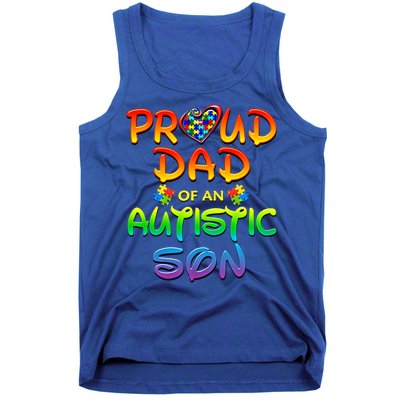 Autism Awareness Wear Proud Dad Of Son Gift Tank Top