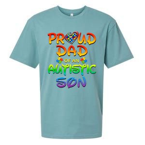 Autism Awareness Wear Proud Dad Of Son Gift Sueded Cloud Jersey T-Shirt