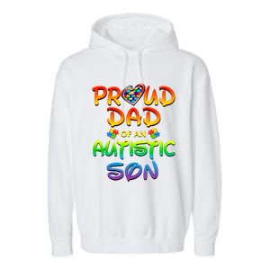 Autism Awareness Wear Proud Dad Of Son Gift Garment-Dyed Fleece Hoodie