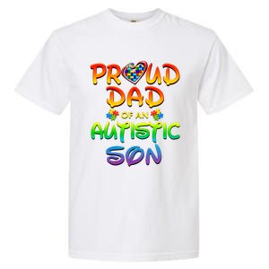 Autism Awareness Wear Proud Dad Of Son Gift Garment-Dyed Heavyweight T-Shirt