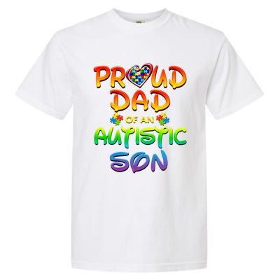 Autism Awareness Wear Proud Dad Of Son Gift Garment-Dyed Heavyweight T-Shirt