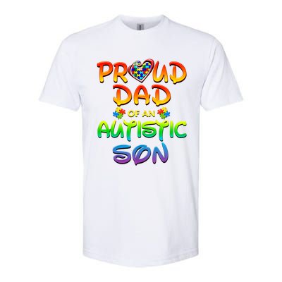 Autism Awareness Wear Proud Dad Of Son Gift Softstyle CVC T-Shirt