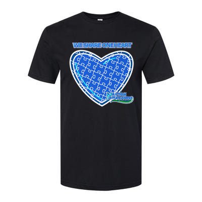 Autism Awareness We Share One Heart Softstyle® CVC T-Shirt