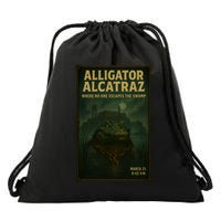 Alligator Alcatraz Where No One Escapes The Swamp Drawstring Bag