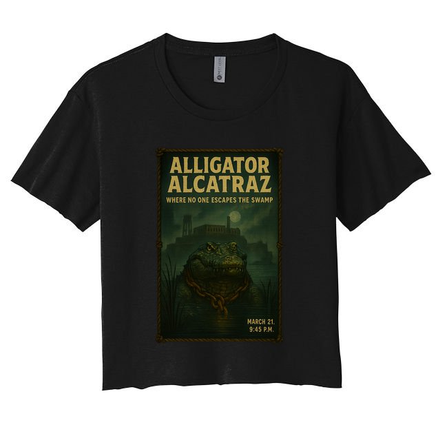 Alligator Alcatraz Where No One Escapes The Swamp Women's Crop Top Tee