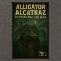 Alligator Alcatraz Where No One Escapes The Swamp Cotton Canvas Backpack
