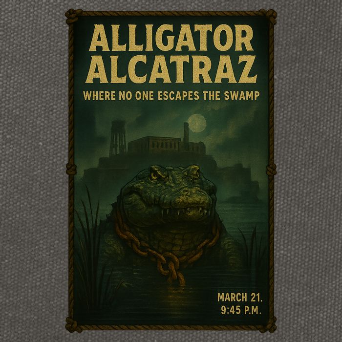 Alligator Alcatraz Where No One Escapes The Swamp Cotton Canvas Backpack