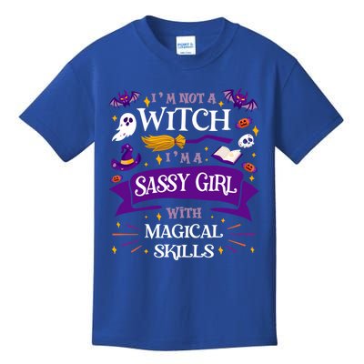 AinT A Witch Sassy With Magical Skills Halloween Teen Gift Kids T-Shirt