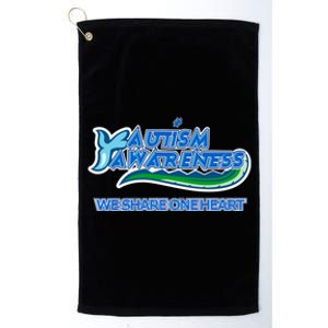 Autism Awareness We Share One Heart Platinum Collection Golf Towel