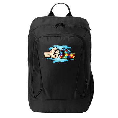 Autism Awarenesss Women Autistic Support Asperger City Backpack