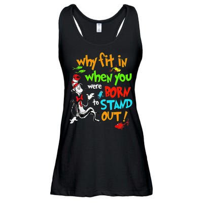 Autism Autist Why Fit In When You Were Born To Stand Out Ladies Essential Flowy Tank