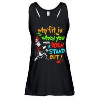 Autism Autist Why Fit In When You Were Born To Stand Out Ladies Essential Flowy Tank