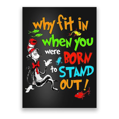 Autism Autist Why Fit In When You Were Born To Stand Out Poster