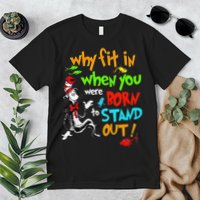 Autism Autist Why Fit In When You Were Born To Stand Out Premium T-Shirt