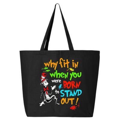 Autism Autist Why Fit In When You Were Born To Stand Out 25L Jumbo Tote