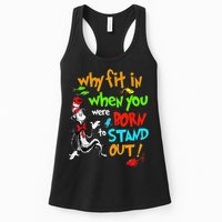 Autism Autist Why Fit In When You Were Born To Stand Out Womens Tank Top