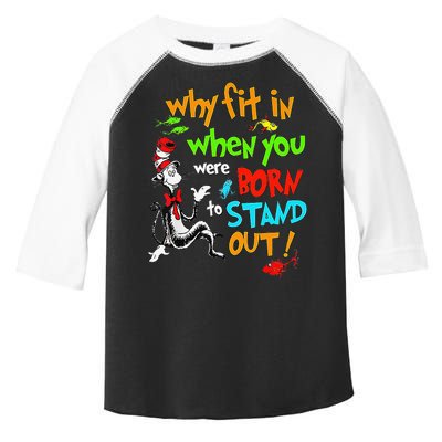 Autism Autist Why Fit In When You Were Born To Stand Out Toddler Fine Jersey T-Shirt