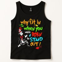 Autism Autist Why Fit In When You Were Born To Stand Out Tank Top