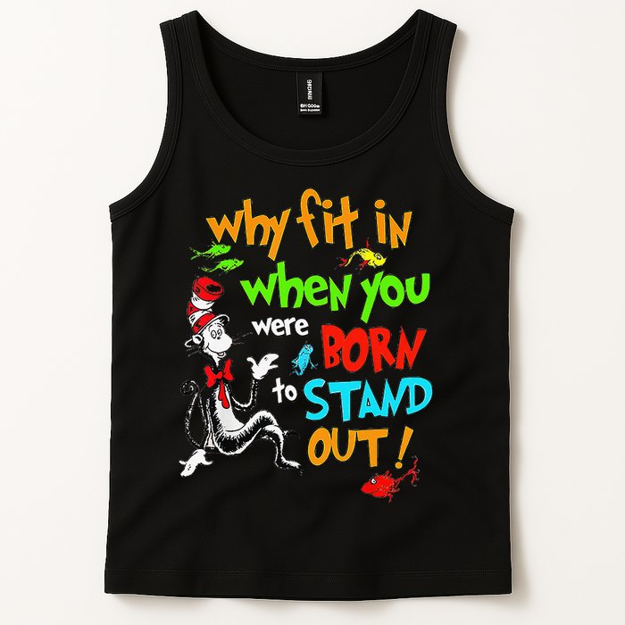 Autism Autist Why Fit In When You Were Born To Stand Out Tank Top