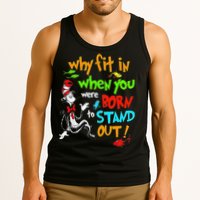 Autism Autist Why Fit In When You Were Born To Stand Out Tank Top