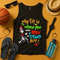 Autism Autist Why Fit In When You Were Born To Stand Out Tank Top