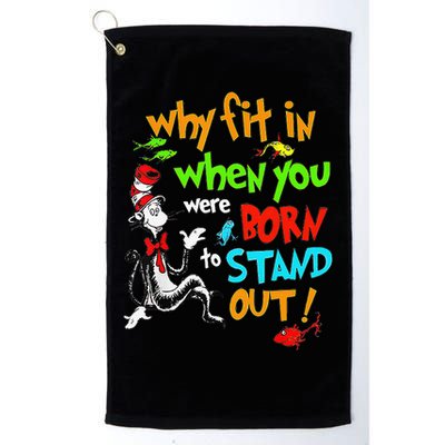 Autism Autist Why Fit In When You Were Born To Stand Out Golf Towel
