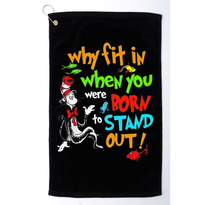 Autism Autist Why Fit In When You Were Born To Stand Out Golf Towel
