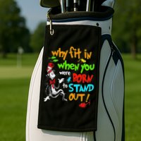 Autism Autist Why Fit In When You Were Born To Stand Out Golf Towel