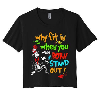 Autism Autist Why Fit In When You Were Born To Stand Out Crop Top