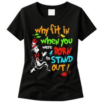 Autism Autist Why Fit In When You Were Born To Stand Out Womens T-Shirt