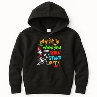 Autism Autist Why Fit In When You Were Born To Stand Out Kids Hoodie