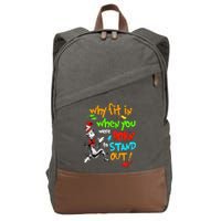Autism Autist Why Fit In When You Were Born To Stand Out Cotton Canvas Backpack