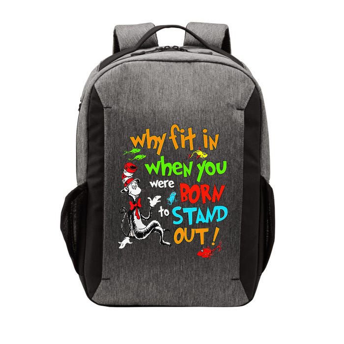 Autism Autist Why Fit In When You Were Born To Stand Out Vector Backpack