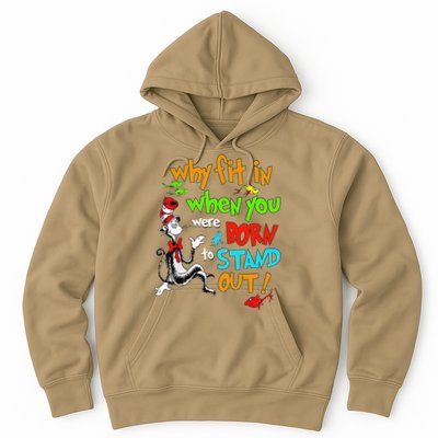 Autism Autist Why Fit In When You Were Born To Stand Out Hoodie