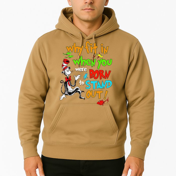 Autism Autist Why Fit In When You Were Born To Stand Out Hoodie
