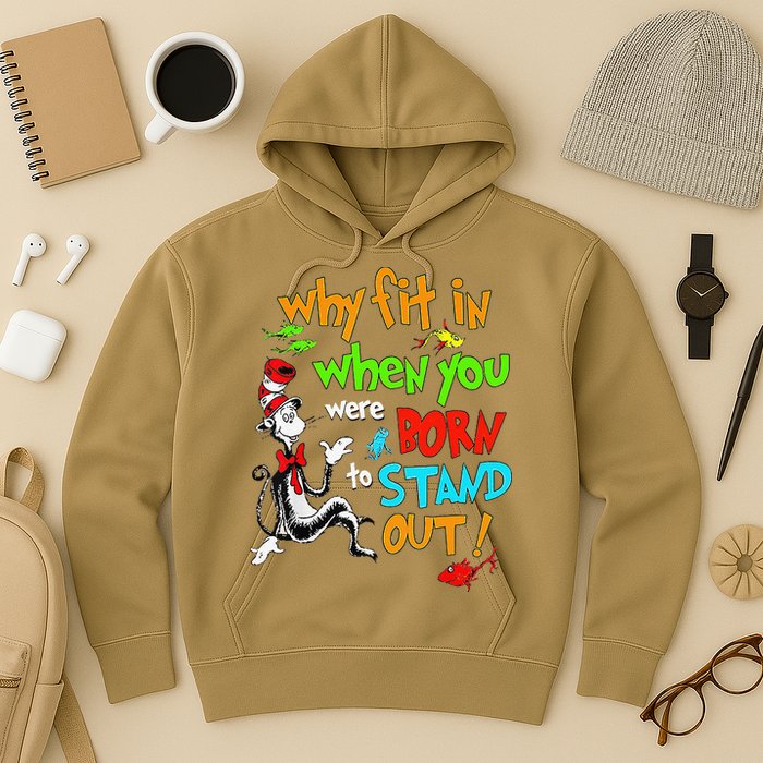 Autism Autist Why Fit In When You Were Born To Stand Out Hoodie