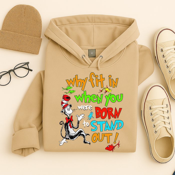 Autism Autist Why Fit In When You Were Born To Stand Out Hoodie