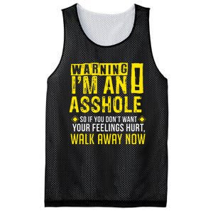 Asshole Assholes Warning Vulgar Profanity Fun Gag Gift Mesh Reversible Basketball Jersey Tank